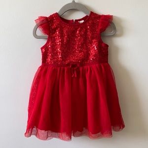 Red toddler girl dress. Size 18 months.
